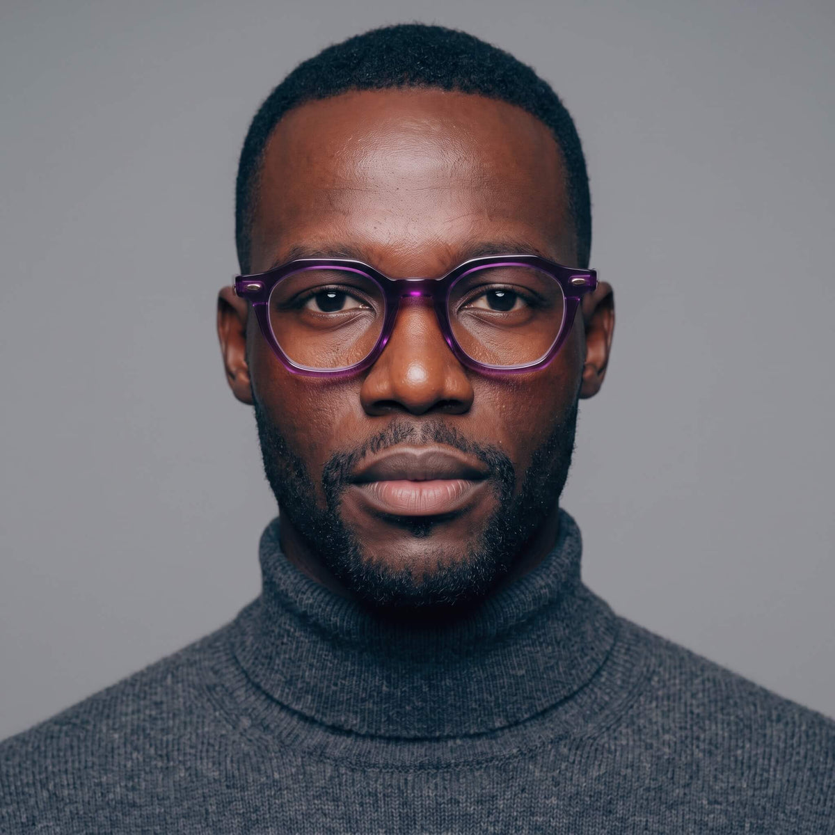 NCMPRBL Haze 46mm Geometric Eyeglasses, Smoked Violet