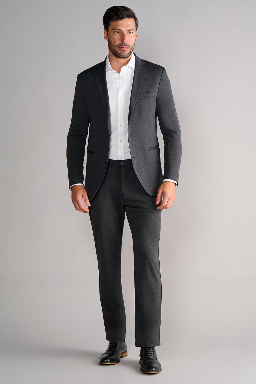 Circular Knit Blazer // Heather Grey