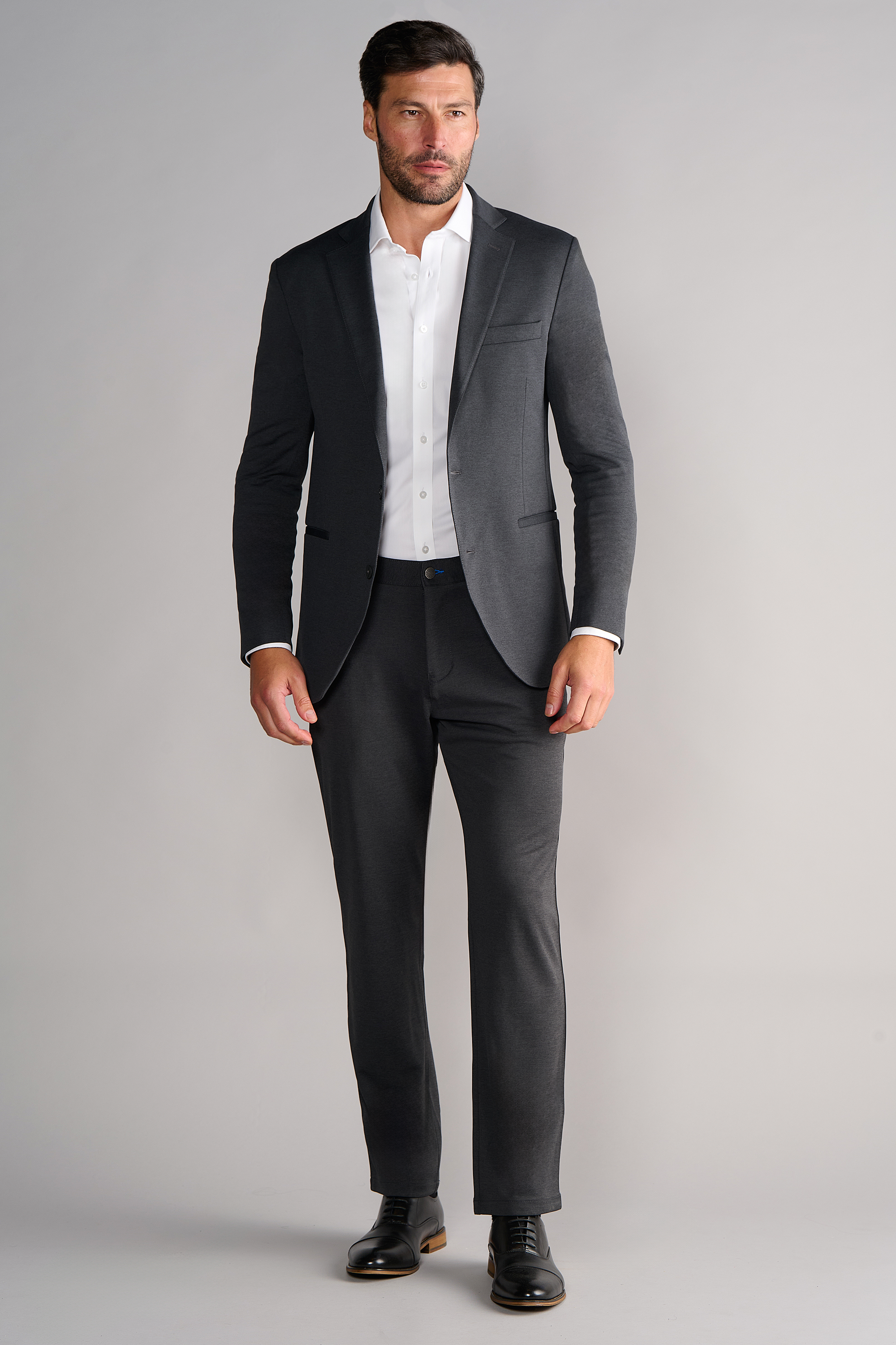 Circular Knit Blazer // Heather Grey