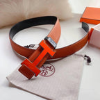 Hermes Men Orange Buckle Belt 'Orange'