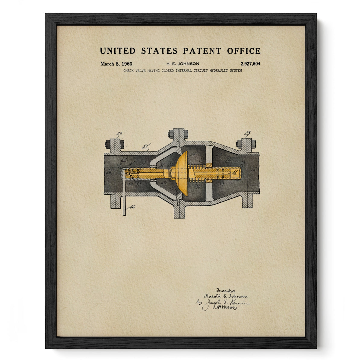 Check Valve Hydraulic System (1960)