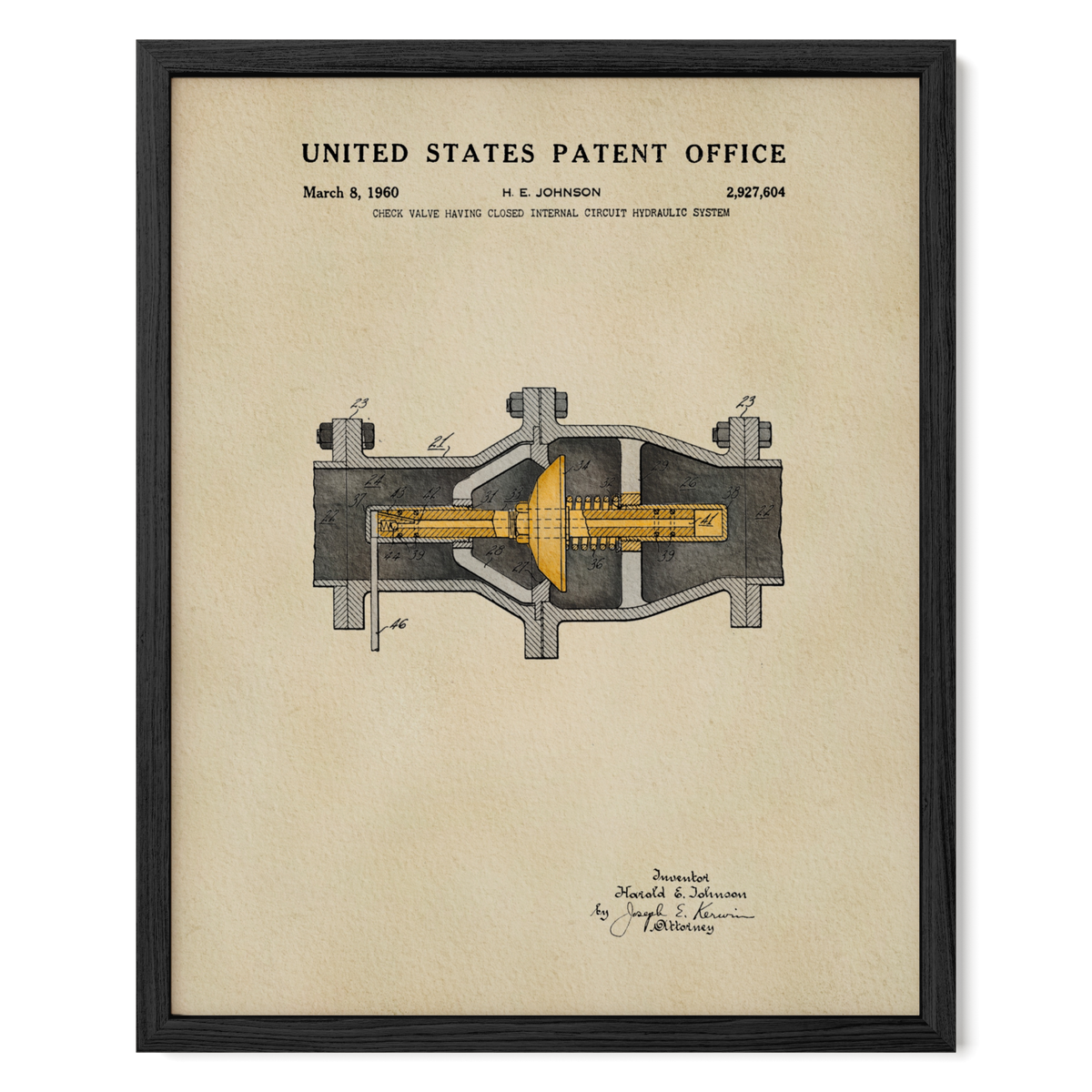 Check Valve Hydraulic System (1960)