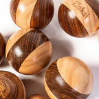 Hevea Wood 72mm Travel Bocce Set