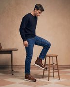 The Stealth Wingtip Buckle Tan Leather Men Boot
