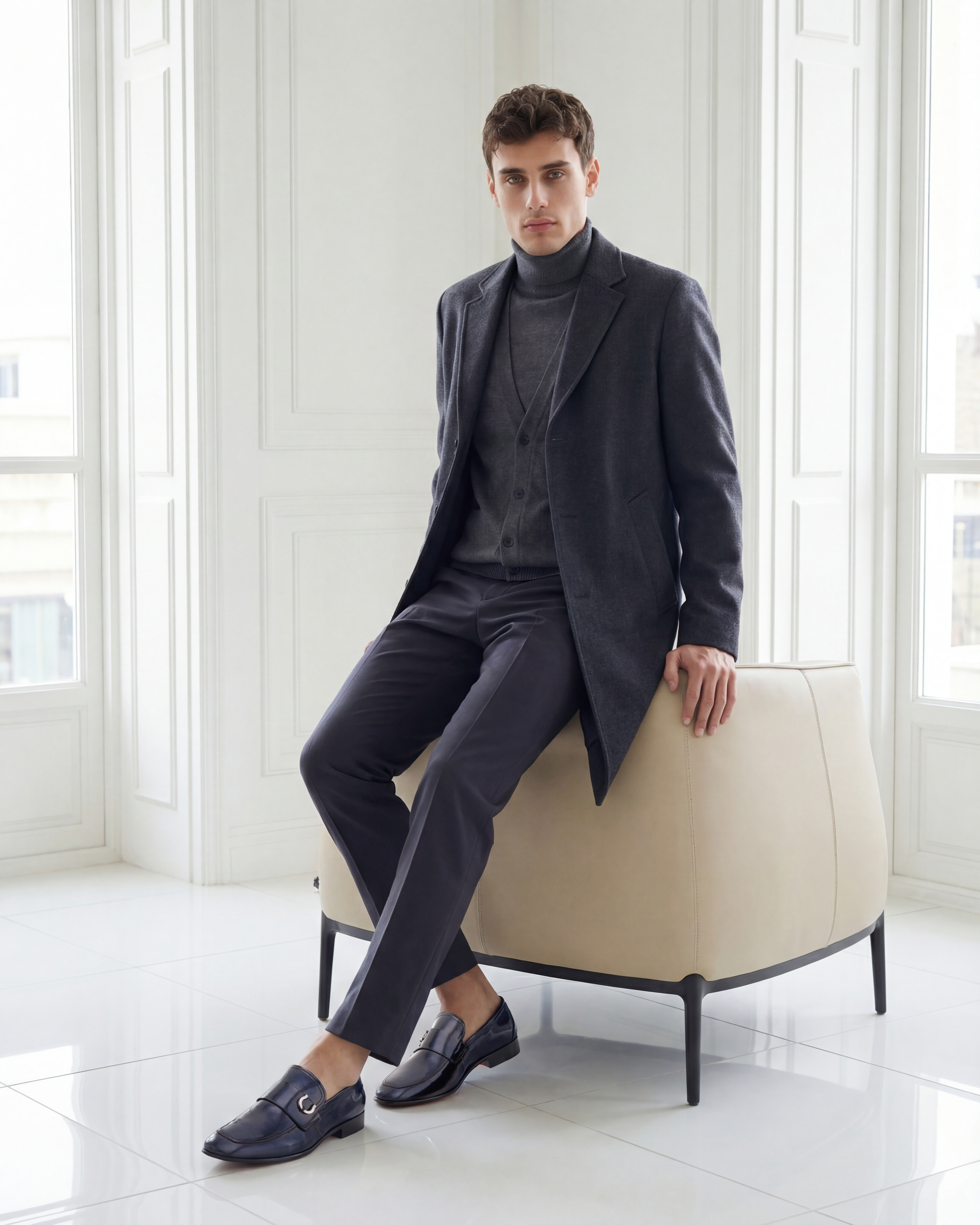 The Blackwell Navy Patent Bit Loafer Men Shoe