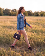 The Infanta Black Spike Leather Ankle Strap Women Sandal
