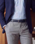The Everest Navy Leather Cap Toe Dress Loafer Men Shoe