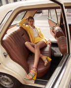The Nejapa Block Heel Multicolor Leather Women Sandal