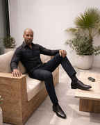 The Porto Alegre Black Leather Derby Men Shoe