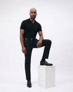 The Aurelio Black Python & Baby Buffalo Leather Penny Loafer