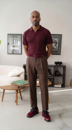 The Hudson Burgundy Suede Men Sneaker
