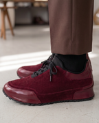 The Hudson Burgundy Suede Men Sneaker