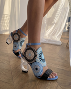 The Parama Blue Leather Ankle Strap Women Sandal