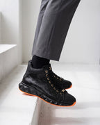 The Caesars Black Leather High-Top Men Sneaker