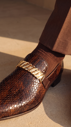 The King Tan Bit Dress Loafer Men Shoe