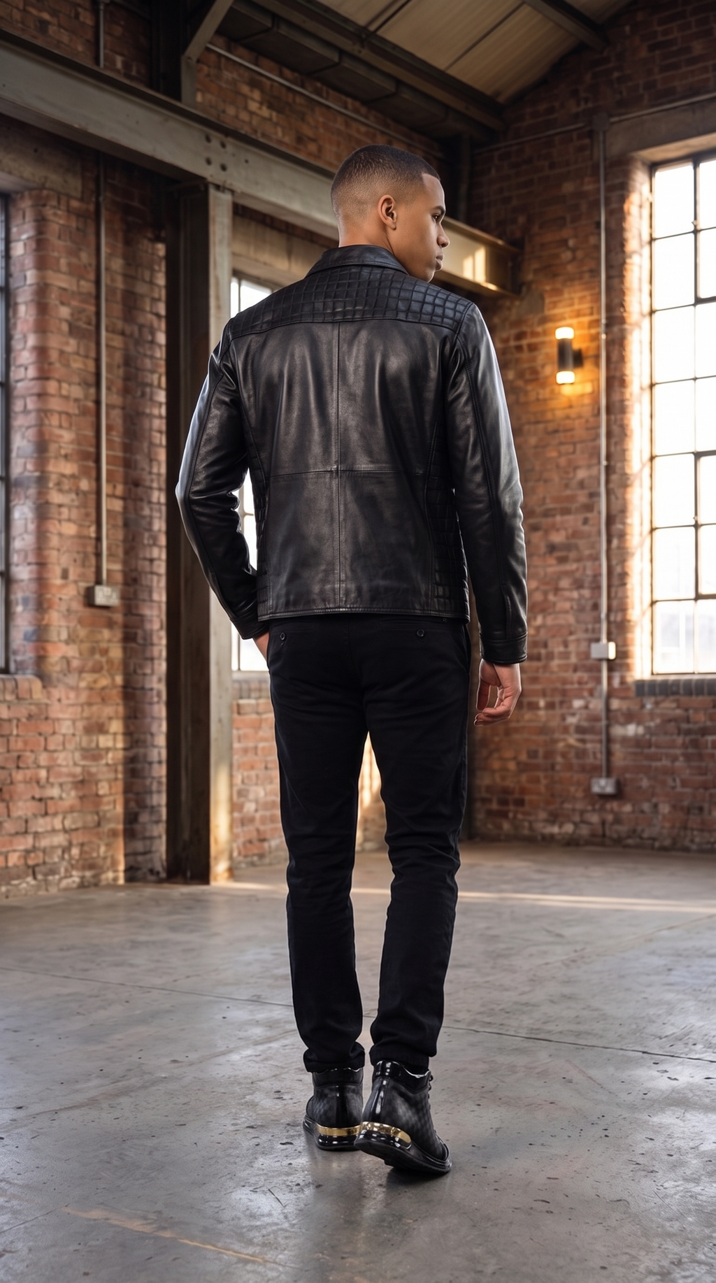 The Emerson Black Leather Men Jacket