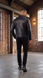 The Emerson Black Leather Men Jacket
