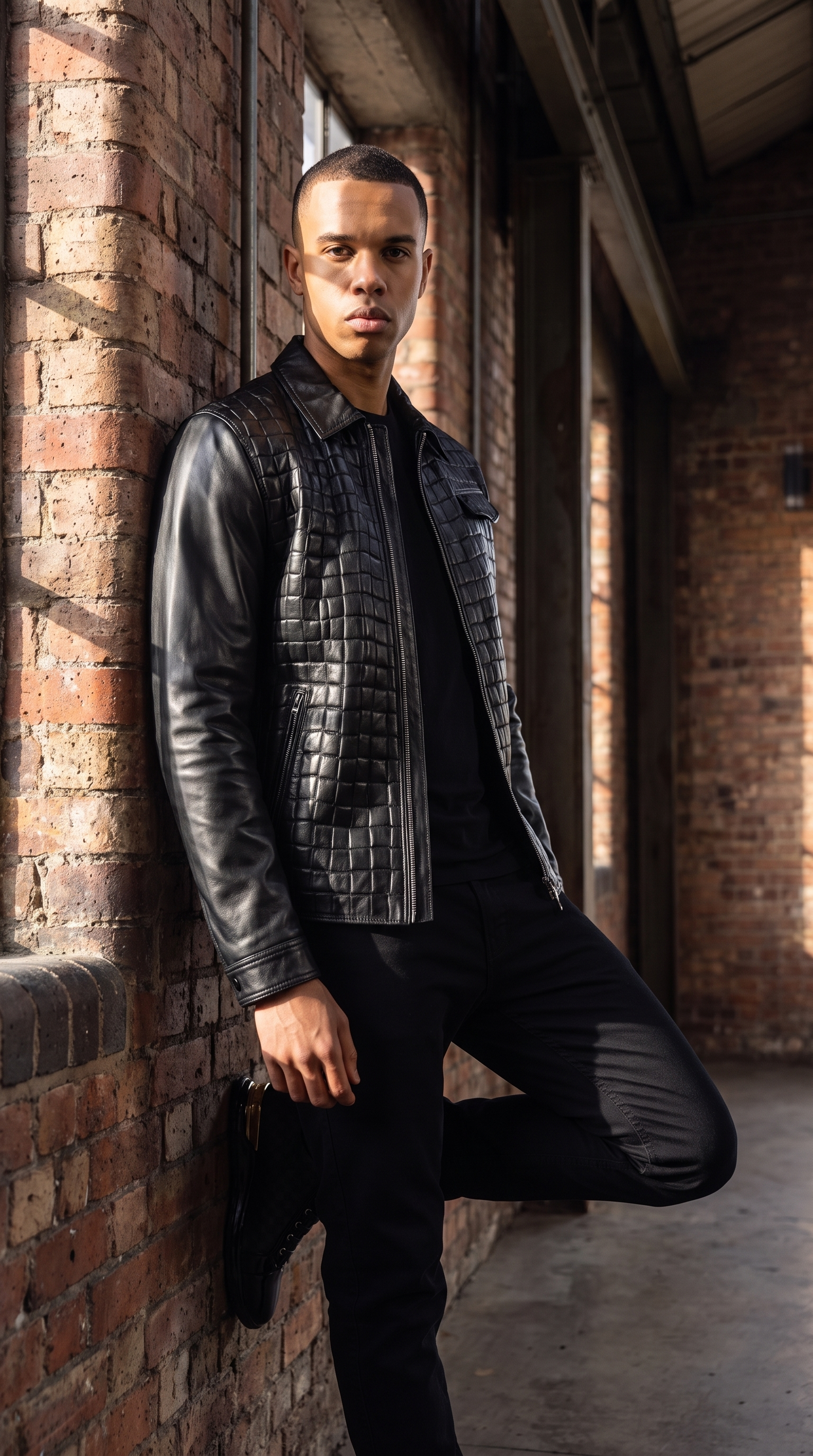 The Emerson Black Leather Men Jacket