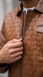 The Emerson Tan Leather Men Jacket