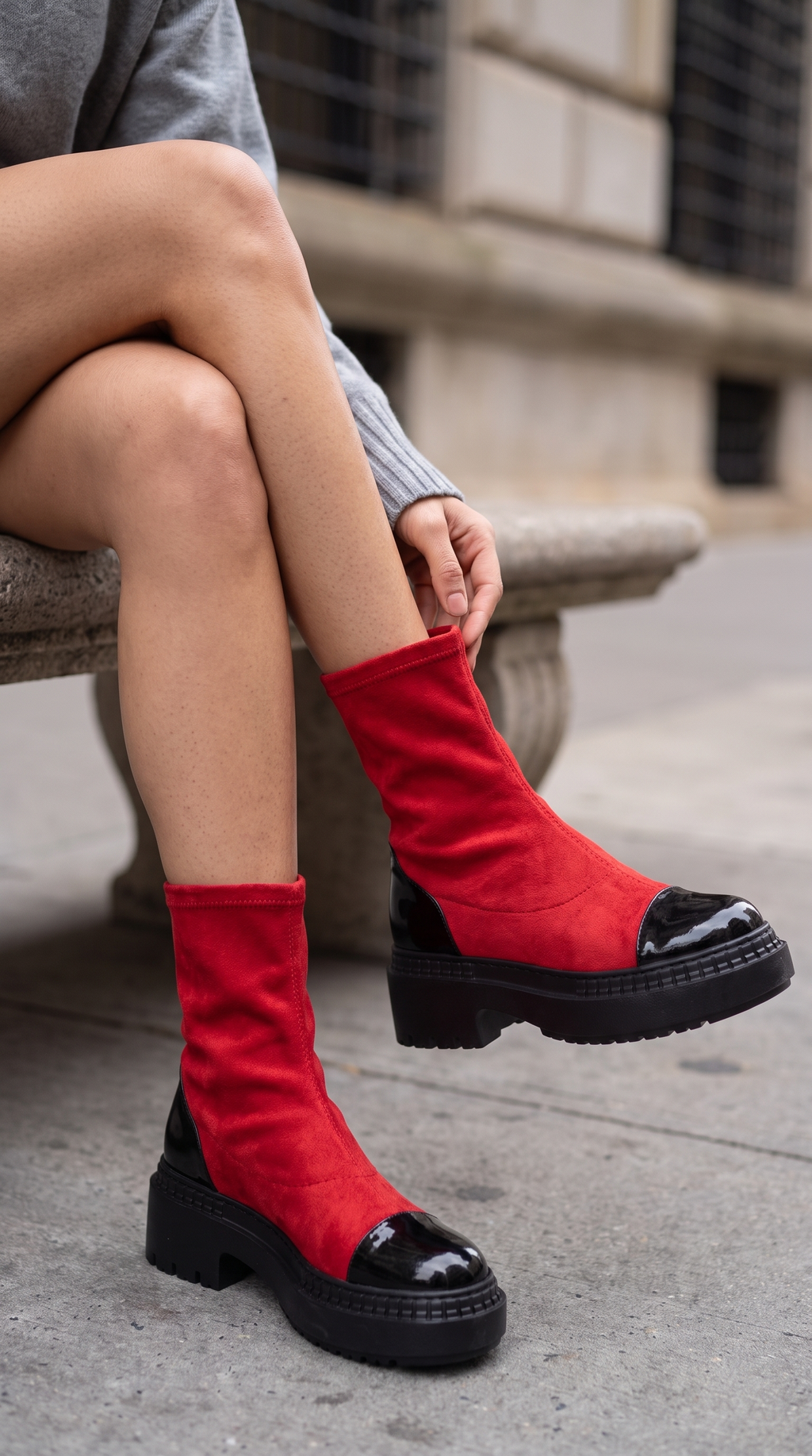 The Sorella Red Tip Suede Leather Women’s Boot