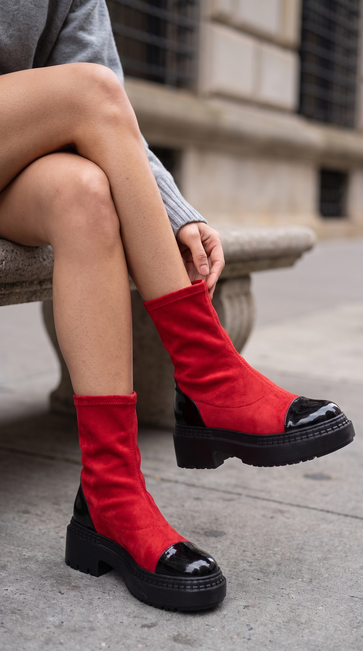 The Sorella Red Tip Suede Leather Women’s Boot