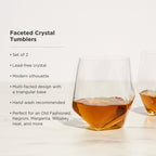 Seneca Faceted Crystal Tumblers Set of 2