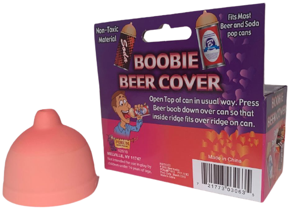 Boobie Beer & Soda Can Nipple Cover – Funny Gag Gift, Joke for Parties