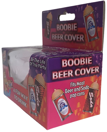 Boobie Beer & Soda Can Nipple Cover – Funny Gag Gift, Joke for Parties