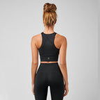 High Neck Pocket Long Bra