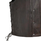 High Roller Men's Motorcycle Leather Vest