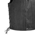 High Roller Men's Motorcycle Leather Vest