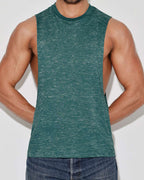 Hand Me Down Muscle Tank Lake Teal