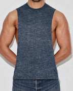 Hand Me Down Muscle Tank Nautical Navy