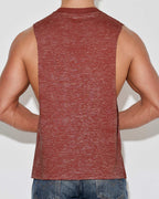 Hand Me Down Muscle Tank Persimmon Red