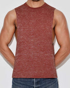 Hand Me Down Muscle Tank Persimmon Red