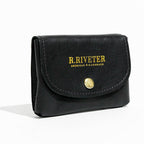Ida Mini | Signature Black Leather Card Holder Wallet