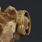 Viking Runes 316L Grade Stainless Steel Ring