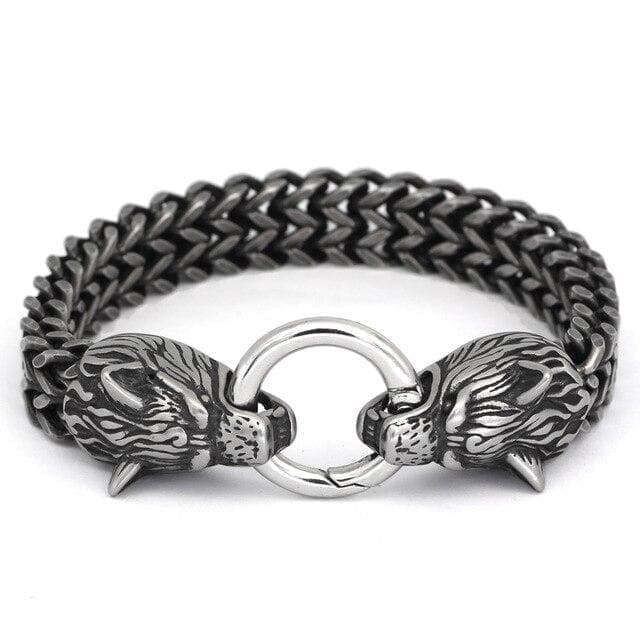Viking Nordic Geri & Freki Stainless Steel Bracelet