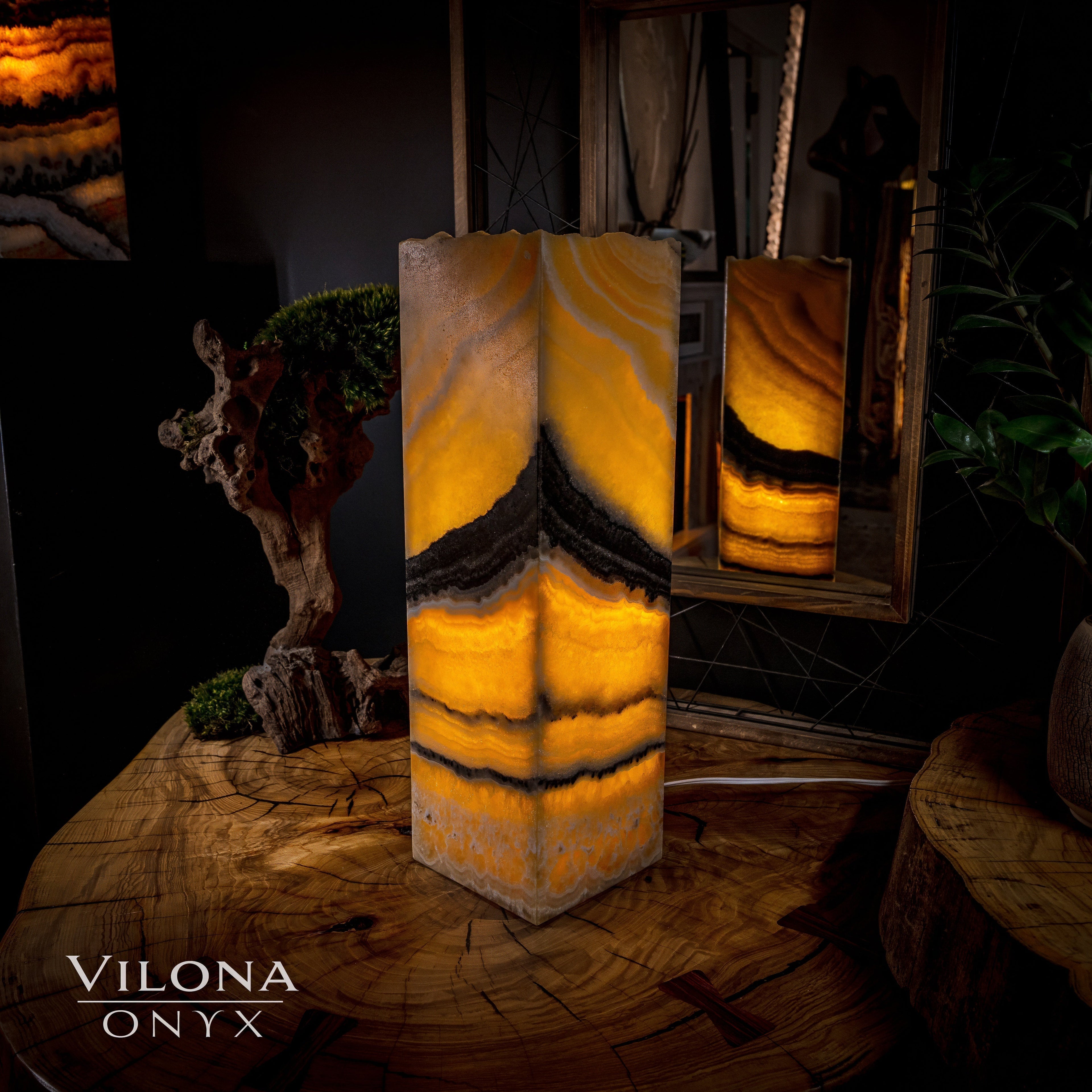 Honeycomb Onyx Table Lamp #2