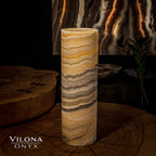 Honeycomb Onyx Table Lamp (Cylinder #8)
