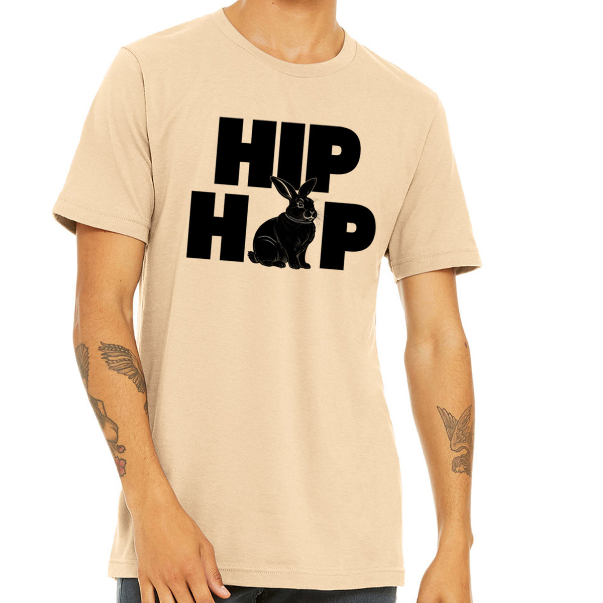 Urban Rabbit Hip Hop T-Shirt - Street Style Bunny Tee with Attitude - Graffiti Bunny Rap Music Shirt -Funny Animal Tshirt
