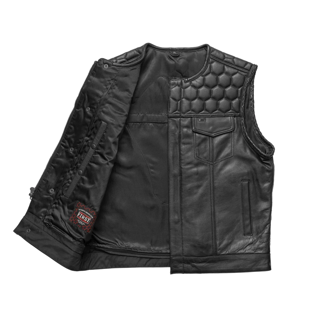 Hornet Men's Club Style Leather Vest