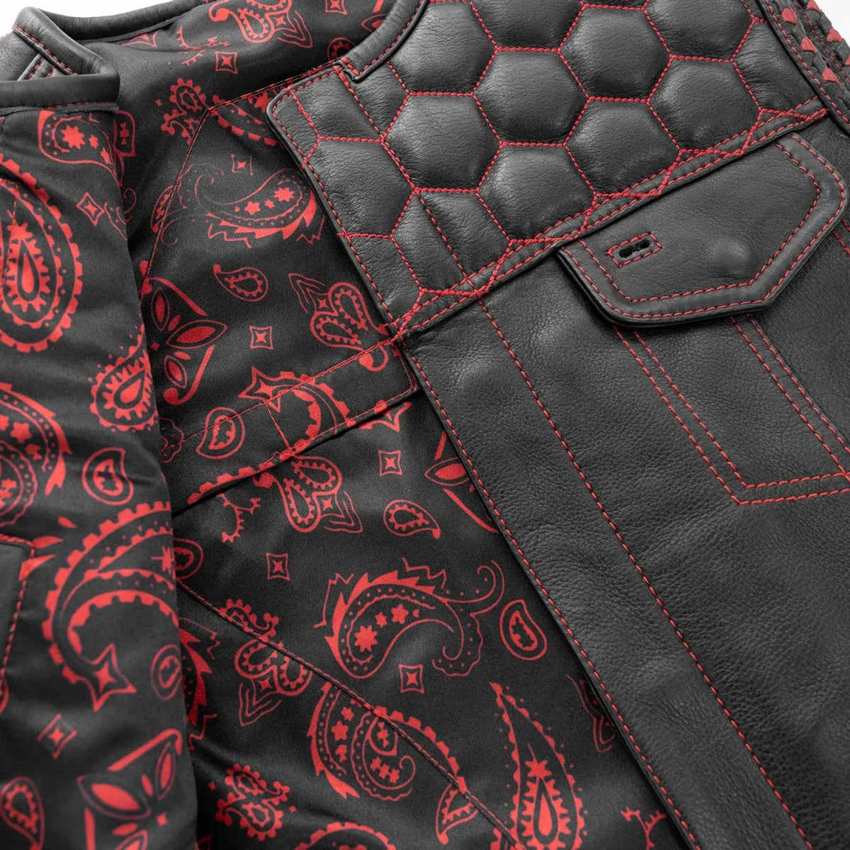 Hornet Men's Club Style Leather Vest
