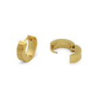 Huggie Hoop Stainless Steel Earrings with Roman Numeral Design