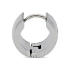Huggie Hoop Earrings Stainless Steel Cross Design Pattern