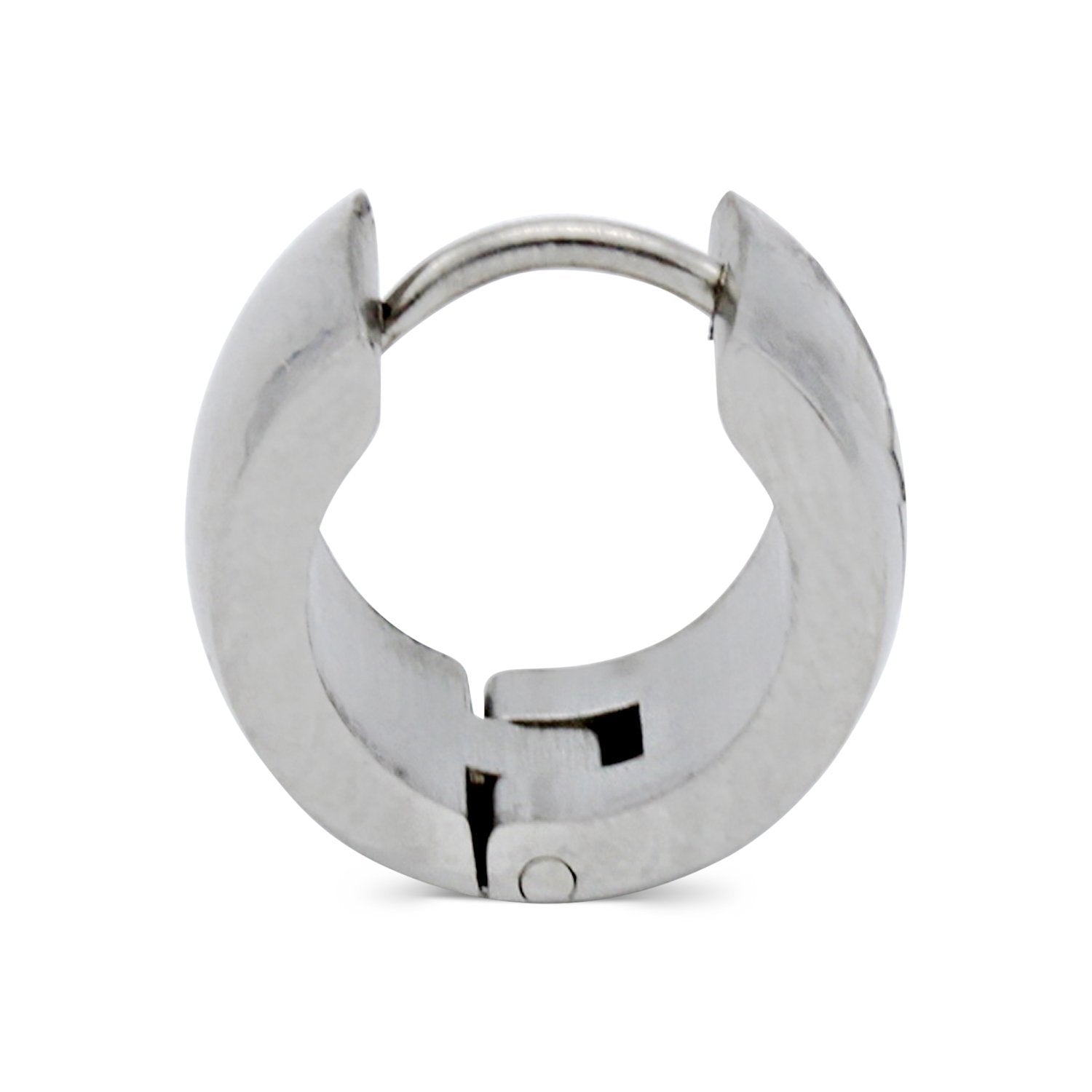 Huggie Hoop Earrings Stainless Steel Cross Design Pattern