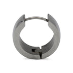 Huggie Hoop Earrings Stainless Steel Plain & Rounded Design