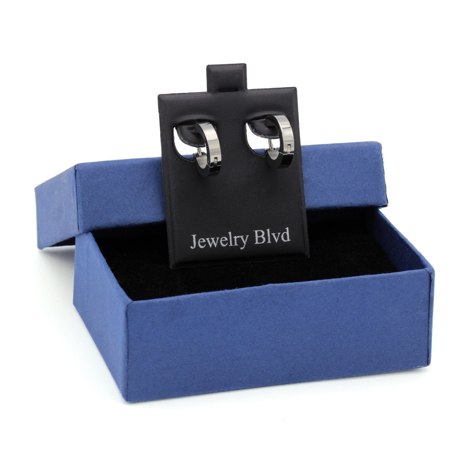Huggie Hoop Earrings Stainless Steel Plain & Rounded Design