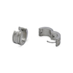 Wide Huggie Hoop Stainless Steel Earrings