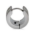 Wide Huggie Hoop Stainless Steel Earrings